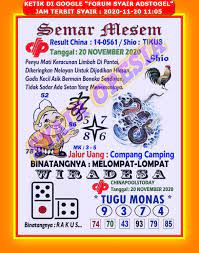 1 New Message Kode Syair Sydney 20 November 2020 Forum Syair Togel Hongkong Singapura Sydney