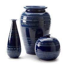 Romano Round Blue Vase Ethan Allen Us Blue Vase Antique Vase Vase
