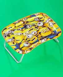 Kids Metal Dinner Tray Or Art Lap Table Minions Travel Fold Legs Licensed Dinner Tray Lap Table Minions