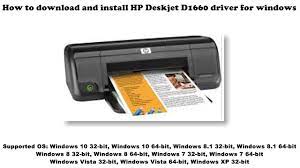 Download hp deskjet d1663 driver software for your windows 10, 8, 7, vista, xp and mac os. How To Download And Install Hp Deskjet D1660 Driver Windows 10 8 1 8 7 Vista Xp Youtube