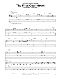 Europe Final Countdown Sheet Music Notes Chords Sheet Music Notes Sheet Music Pop Sheet Music