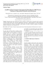 Water is supplied from river liffey. Pdf Landfill Leachate Treatment Using Sequencing Batch Reactor Sbr Process Limitation Of Operational Parameters And Performance Amin Mojiri Academia Edu