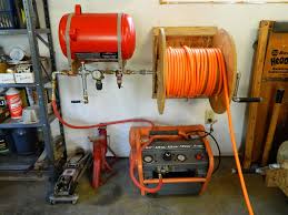 Shop Made Air Compressor Reel And Reserve Tank Garageverkstad Garage Ideer Tra