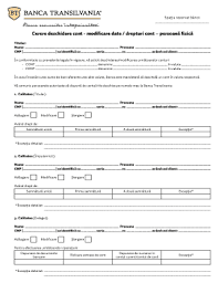 The bic codes below belong to banca transilvania s.a. Cerere Deschidere Cont Fill Online Printable Fillable Blank Pdffiller