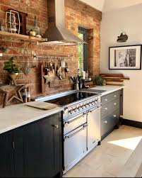 Pin By Farah Taylor On Home Brick Kitchen Exposed Brick Kitchen Brick Wall Kitchen