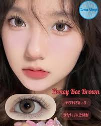 Lens HONEY BEE BROWN- mẫu lens áp tròng màu nâu nhẹ nhàng đi học hay đi làm  cực kì xinh cả nhà nhé 🥰🥰 Dia :14.2mm Diop : 0.00 độ Order :