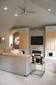 Paint color on fireplace mantel is benjamin moore #1568 quarry rock. Built In Tv Cabinet Houzz