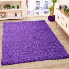 Teppich cracks in lila weiß grau kariert | wohnen.de teppich lila hochflor » Prime Shaggy Hochflor Teppich Einfarbig Lila Pe1000 Vimoda Homestyle