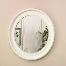 Habitat patsy extra large round black wall mirror. Large Round Vintage White Wall Mirror 80cm X 80cm Flora Furniture