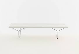 This round mosaic coffee table with its brass legs is the work of the german sculptor berthold müller. Bertoia Bench By Knoll Stylepark