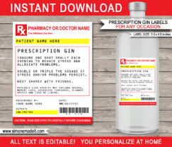 An easy, silly game for you and your spouse to play together using an old pill bottle and some foam shapes. Fake Prescription Gin Label Template Last Minute Funny Gag Gift Printable