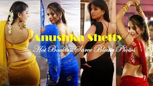 She is one of the few actress who looks amazing in saree. Anushka Shetty Hot In Backless Saree Blouse Photos Youtube