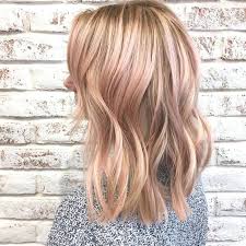 Brown hair with blonde highlights on the bottom. Rose Gold Highlights Rose Gold Highlights Rose Gold Highlights On Blonde Hair Blonde With Pink Rose Gold Highlights Rose Blonde Hair