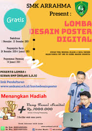 Cлушайте онлайн и cкачивайте песню paskibra sma n ajibarang lomba paskibra kapolres formasi variasi terbaik juara paskibra se jateng jabar diy keren. Lomba Daring Desain Poster Hut Smk Ar Rahma Smk Arrahma Mandiri Indonesia