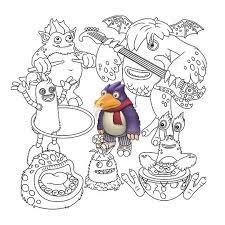 My singing monsters coloring pages. My Singing Monsters Coloring Book A Brand New App That Allows Users To Relax An Monster Coloring Pages My Singing Monsters Coloring Pages My Singing Monsters