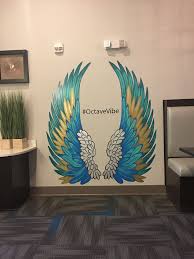 Email a picture of your pet to chericetaj@gmail.com to commission your painting. Octave Apts Wings Mural Angel Wings Painting Wall Painting Decor Cafe Wall Art