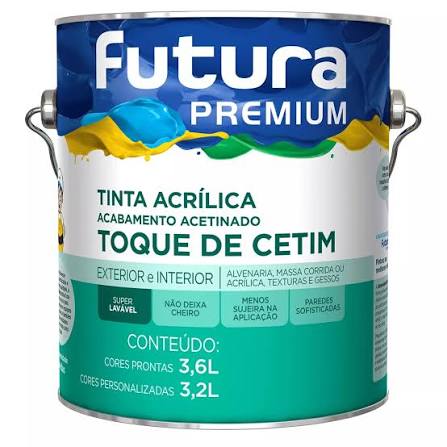 Toque de Cetim Act Branco Galão Futura Futura Tintas