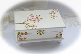 Decoupage Decorated Jewellery Box With Ball Legs Decorative Jewellery Box Wood Jewellery Box Decoupage Wood Small Storage Box In 2020 Small Storage Boxes Wood Jewelry Box Decoupage Wood