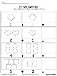 Adding Numbers With Shapes Shapes Worksheets Math Worksheets Adding Numbers