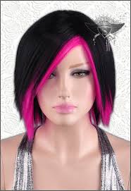 Black And Pink Wig Short A Short Black And Pink Wig Pink Short Hair Hair Styles Pink Hair