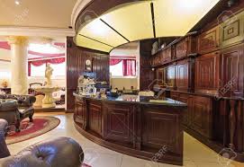 Makati reception table modfurn south indias largest furniture shop. Hotel Lobby With Wooden Reception Desk Stock Photo Picture And Royalty Free Image Image 62453159