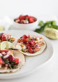 Place equal portions of the fish fillets on each piece of foil. Easy Grilled Fish Tacos With Strawberry Salsa Lively Table