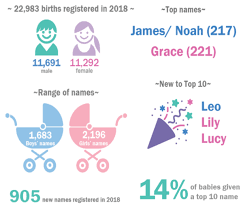 (please note that variants of the same surname are shown together with the percentage of the total. British Baby Names Top Names In Northern Ireland