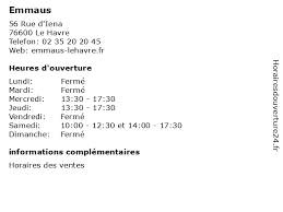 Emmaüs servas is on facebook. á… Emmaus Horaires D Ouverture 56 Rue D Iena A Le Havre