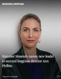 Zoë Ryan, director of ICA at the University of Pennsylvania, named as new  head of the Hammer Museum, succeeding longtime director Ann Philbin in  January 2025 https://ow.ly/Orh250TBqz2