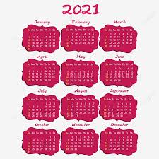 2021 Calendar In Pink Frames Calendar 2021 Yearly Calendar 2021 Png And Vector With Transparent Background For Free Download Pink Calendar Pink Frames Clock Template Free to download and print. 2021 calendar in pink frames calendar