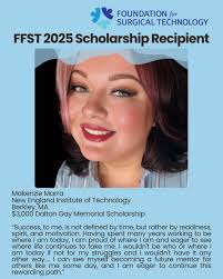 Meet the 2025 FFST Scholarship recipients! We're thrilled to showcase these  talented individuals making an impact in surgical technology. View their  full statements at FFST.org and stay tuned for upcoming spotlights!