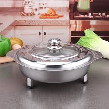 Ball soup warmer panci prasmanan ukuran 28cm: Beli Panci Prasmanan Set Wadah Saji Stainless Steel Bentuk Bulat Seetracker Indonesia