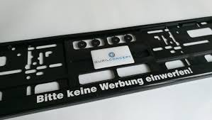 Bitte Keine Werbung Einwerfen Lustig Bedruckter Kennzeichenhalter Fur Die Befestigung Von Nummernschilde Nummernschildhalter Kennzeichenhalter Nummernschild