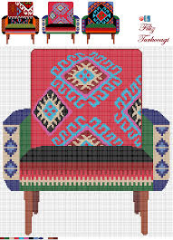 Bendeki Kilimlerin Hepsinde Mutlaka Kirmizi Vardir Kirmizi Koltuk Da Bu Yuzden Designed By Filiz Turkocagi Turkish Kilim Goruntuler Ile Kirlent Kirlent Kanavice