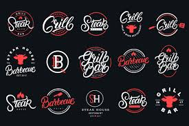 Download Grill Barbecue Logo Set In Logo Templates On Yellow Images Creative Store Yellowimages Mockups