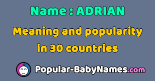 He is an actor and producer, known for bachelor party (1984), grease 2 (1982) and t.j. The Name Adrian Popularity Meaning And Origin Popular Baby Names
