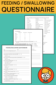 Feeding Swallowing Parent Questionnaire Parent Questionnaire Feeding Therapy Speech And Language