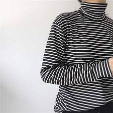 Layer it over everything from crisp white shirts to floral midi dresses for a fresh styling idea and some vital warmth when the temperature drops. Black White Striped Long Sleeve Turtleneck E Girlfactory Com
