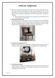 Without familiarizing yourself with a furniture styles guide, how will you know what type of furniture you're looking for in your home? Types Of Furniture Used According To The Interiors