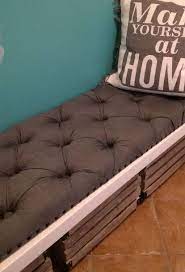 Versatile style for many rooms. Diy Tufted Bench Cushion Bench Seat Cushion Tufted Bench Mudroom Bench Cushion