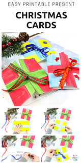 Pick a template & save cue cards in pdf. Easy Present Printable Christmas Cards Arty Crafty Kids
