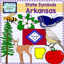 French interpretation of the algonquin indian word ookansa, (referring to the quapaw tribe who lived in arkansas) meaning south wind state motto: Arkansas State Symbols Clipart By Teacher S Clipart Tpt