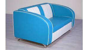 Sofabank Elvis Polstersofa In Blau Weiß American Diner 50er