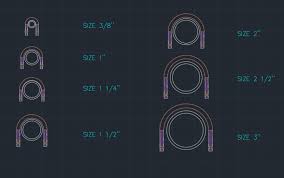 U Bolt Cad Block And Typical Drawing For Designers