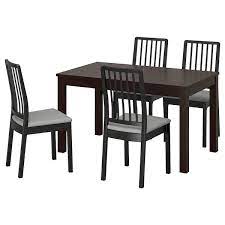 For a traditional look, go for this dark brown ikea kitchen table set fit for two. Laneberg Ekedalen Brown Black Light Grey Table And 4 Chairs Ikea