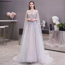 Baju pesta tidak selalu memiliki desain yang mewah dan glamour. Gaun Pesta Malam Lengan Panjang Mewah 2021 Gaun Prom Seksi A Line Leher O Desain Terbaru Gaun Pesta Malam Mewah Lazada Indonesia