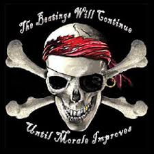 The Beatings Will Continue Until Morale Improves T Shirt Skull Tshirt Cartoon Quotes Pirate Skull