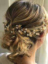 Gold Leaf Bridal Pearl Hair Vine Comb Wedding Hair Comb Etsy Pearl Hair Vine Bridal Hair Veil Vintage Bridal Hair