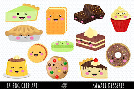 Vector icons set of kawaii food isolated on white features: Kawaii Desserts Kawaii Cake Graphic By Terevela Design Creative Fabrica