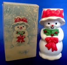 Vintage Avon Christmas Candle Snowman Mrs Snowlight Bayberry Fragrance 1 Box Vintage Avon Christmas Candle Hallmark Ornaments